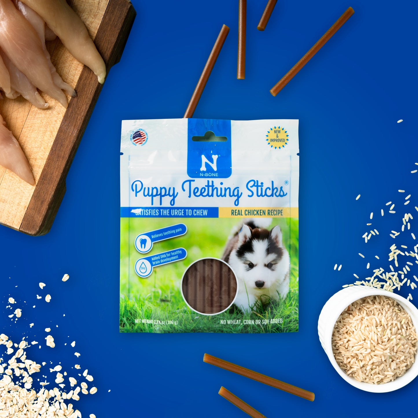 N-Bone® Puppy Teething Sticks Chicken Flavor