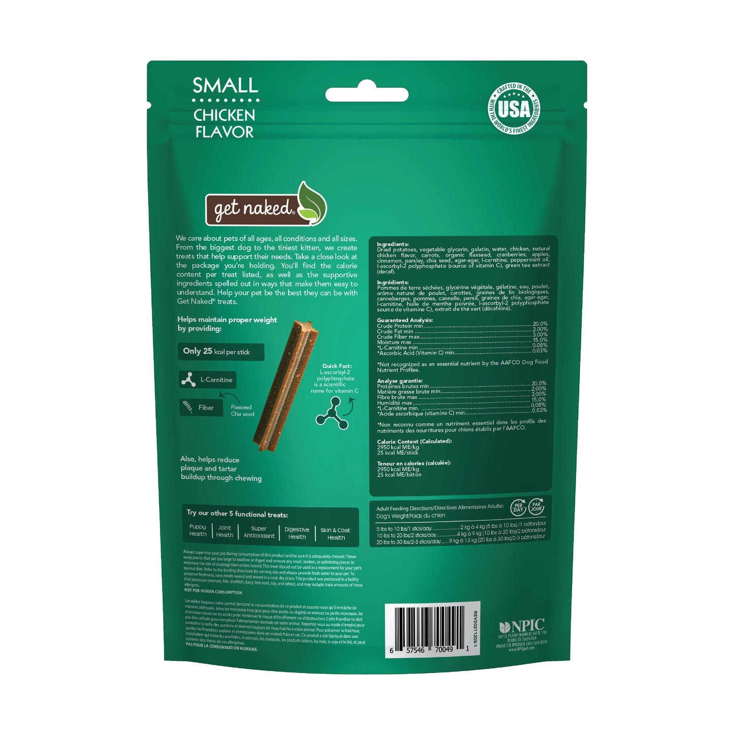 Get Naked® Weight Management Dog Dental Chew Sticks