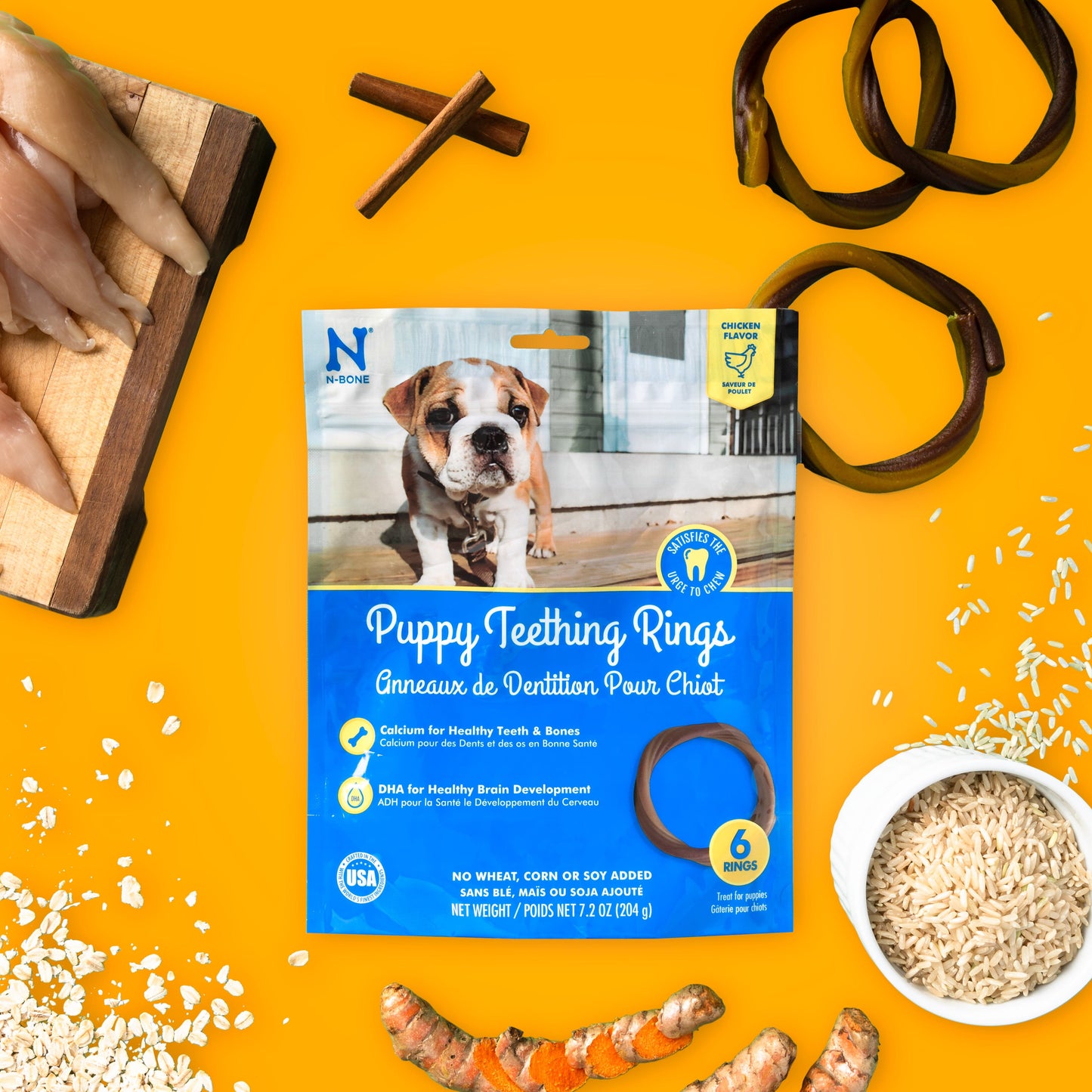 N-Bone® Puppy Teething Rings Chicken Flavor