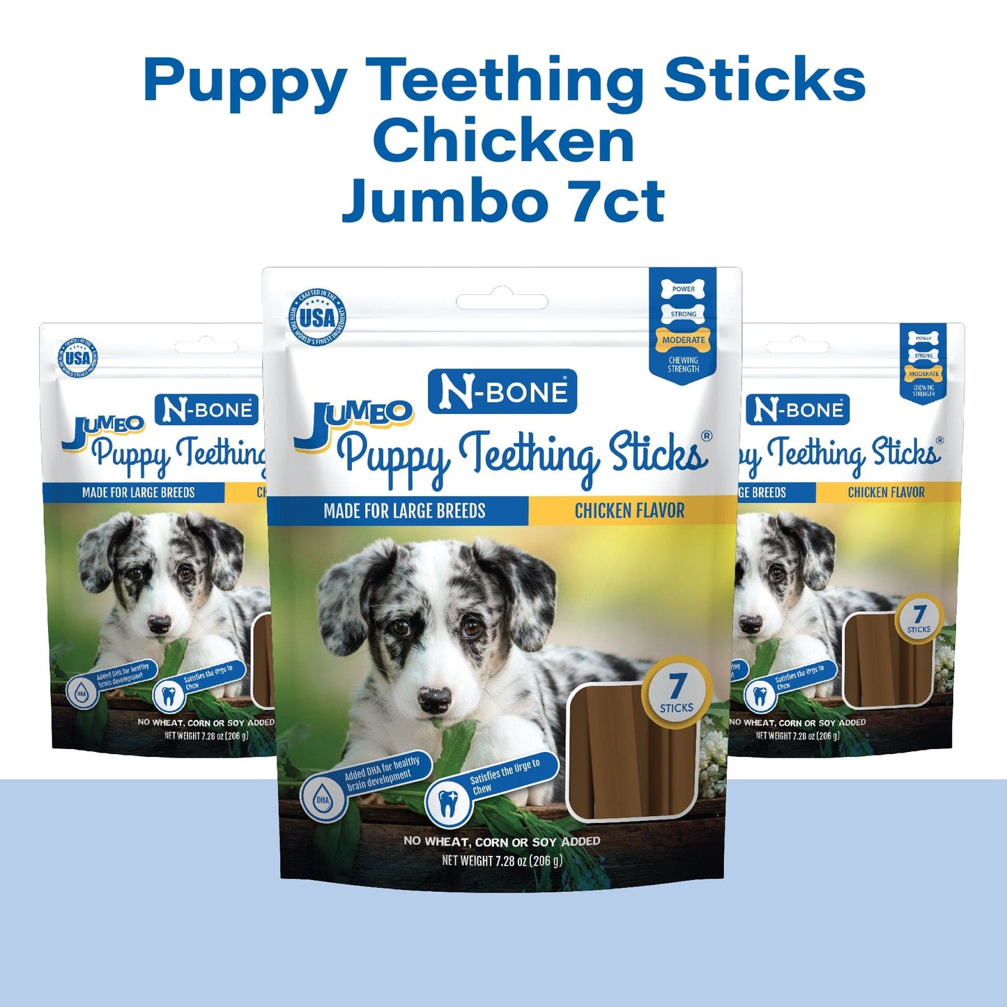 N-Bone® Jumbo Puppy Teething Sticks Chicken Flavor