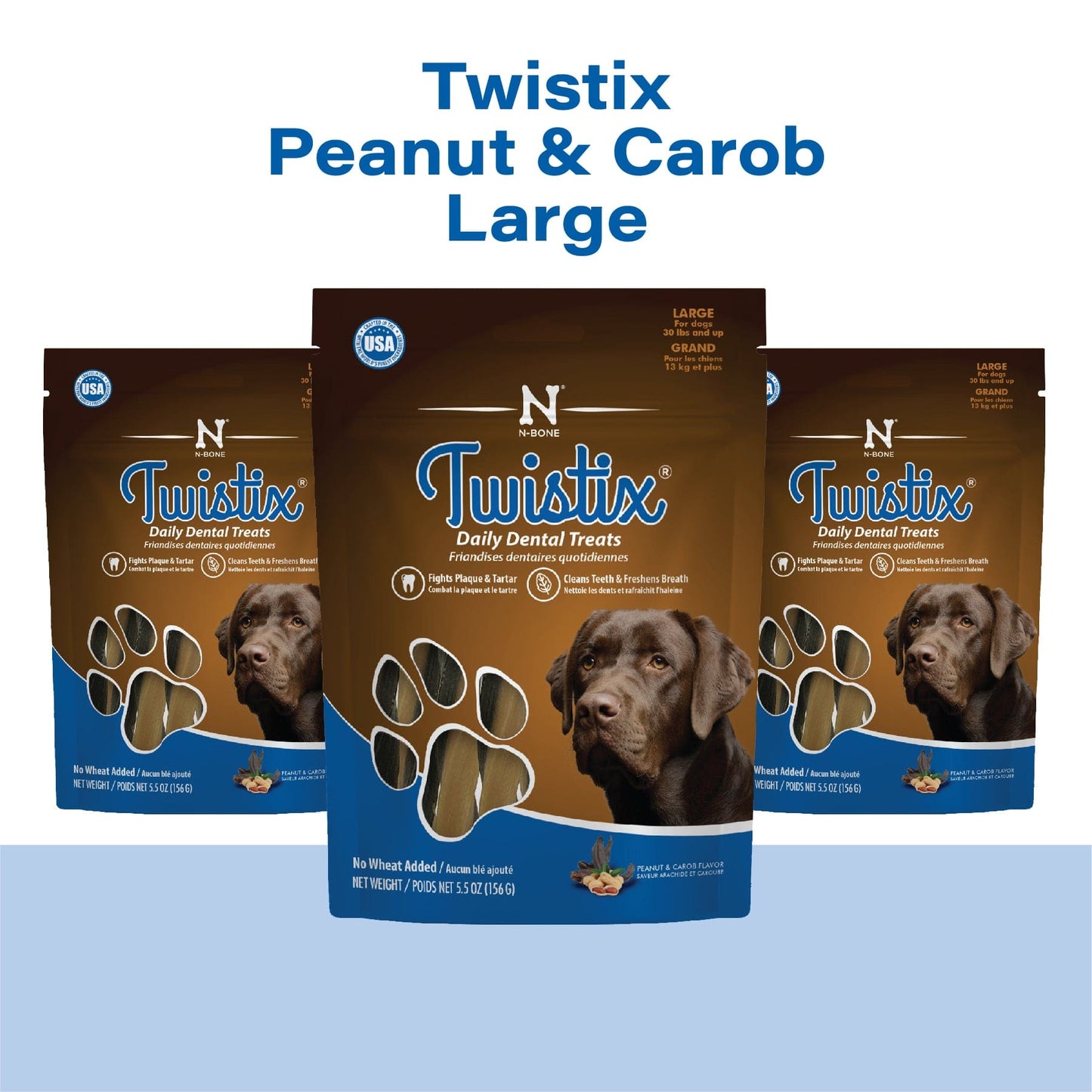 N-Bone® Twistix® Dental Treats Peanut & Carob Flavor