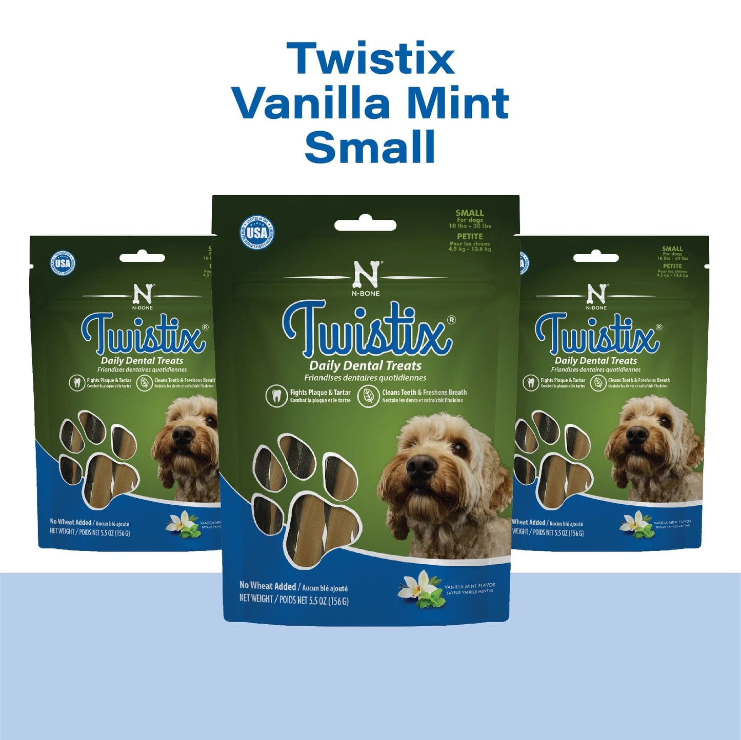 N-Bone® Twistix® Dental Treats Vanilla Mint Flavor